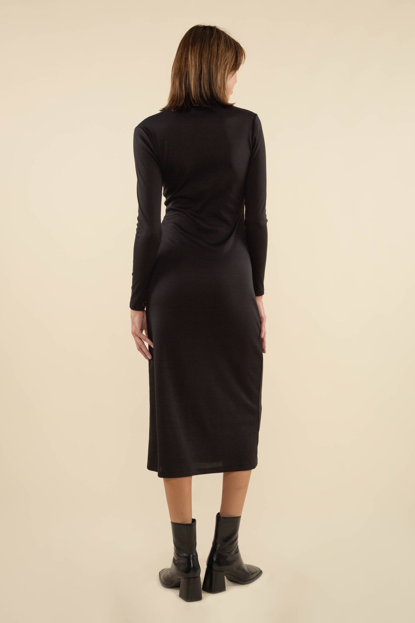 Shana Turtleneck Rib Bodycon Dress