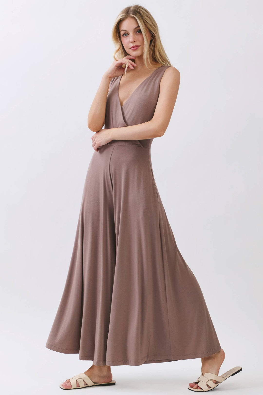 Sleeveless Wide Leg Jumpsuit