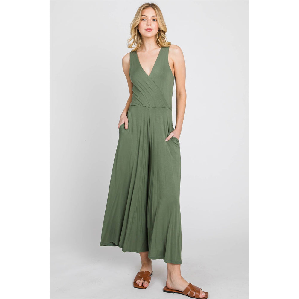 Sleeveless Wide Leg Jumpsuit
