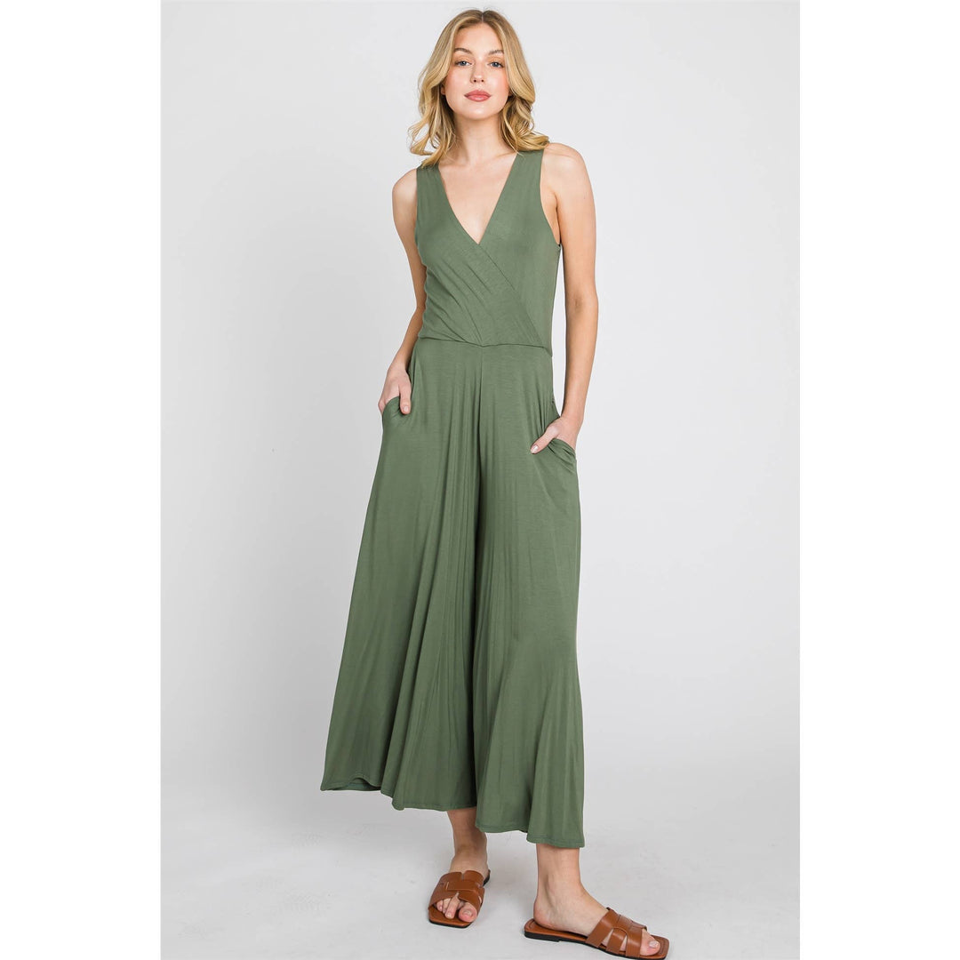 Sleeveless Wide Leg Jumpsuit