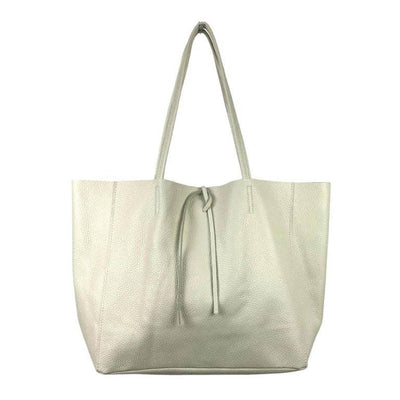 Large University Leather Shopper Bag
