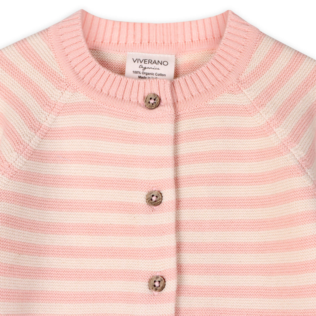 Sailboats & Stripe Baby Knit Cardigan