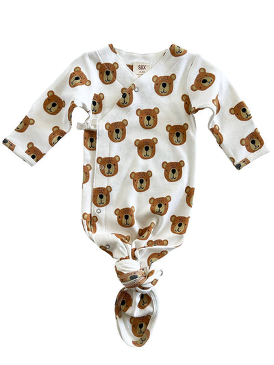 Baby Bear Organic Kimono Knot Gown