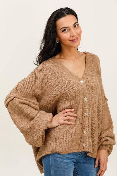 Oversized Button Up Cardigan