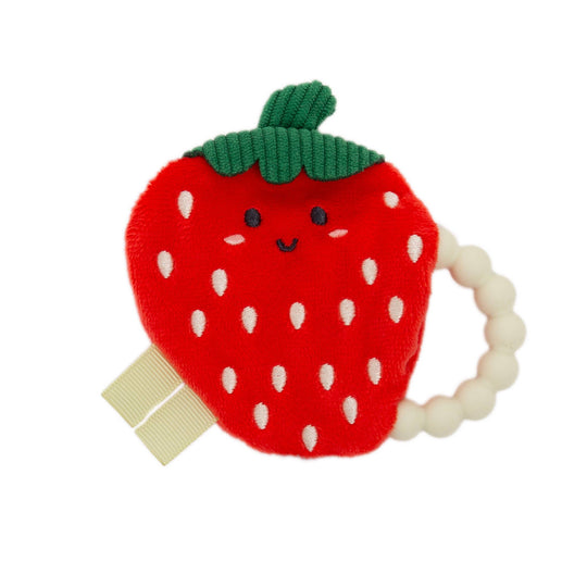 Strawberry Crinkle Baby Teether