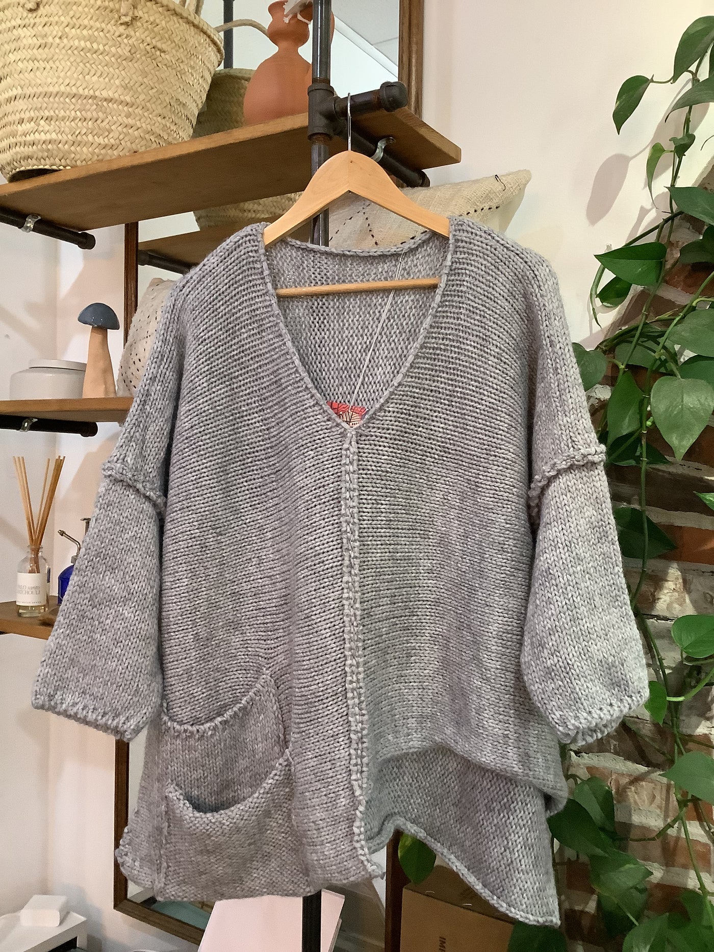 Alpaca Blend Asymmetrical Sweater