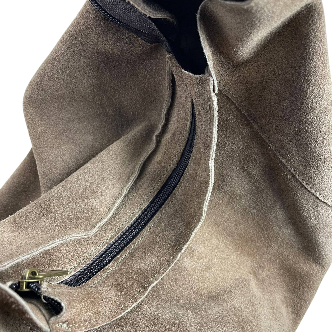 Suede Leather Hobo Bag