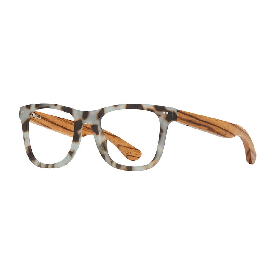 Alden Reader - Slate Blue Tort & Zebra Wood