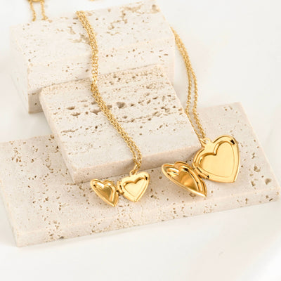 Vintage Heart Locket Necklace