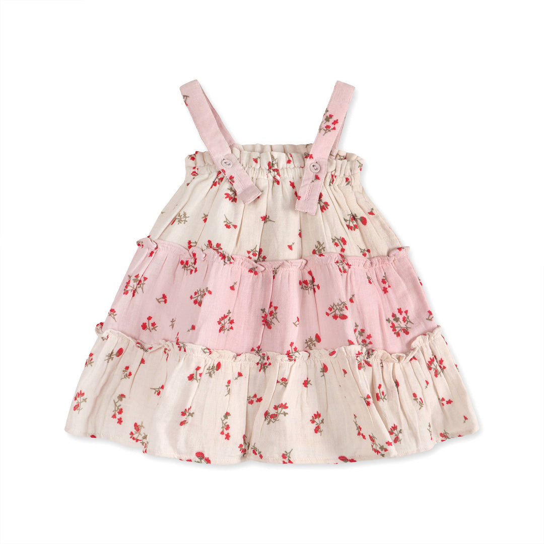 Bijou Tiered Floral Baby Dress + Bloomer (Organic)