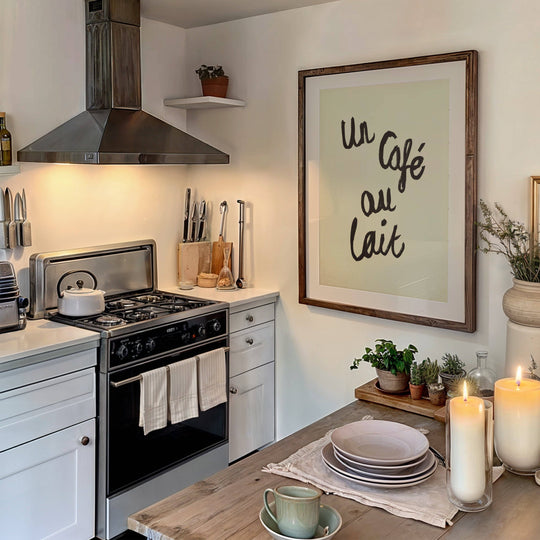 A Café Au Lait Handwritten Print