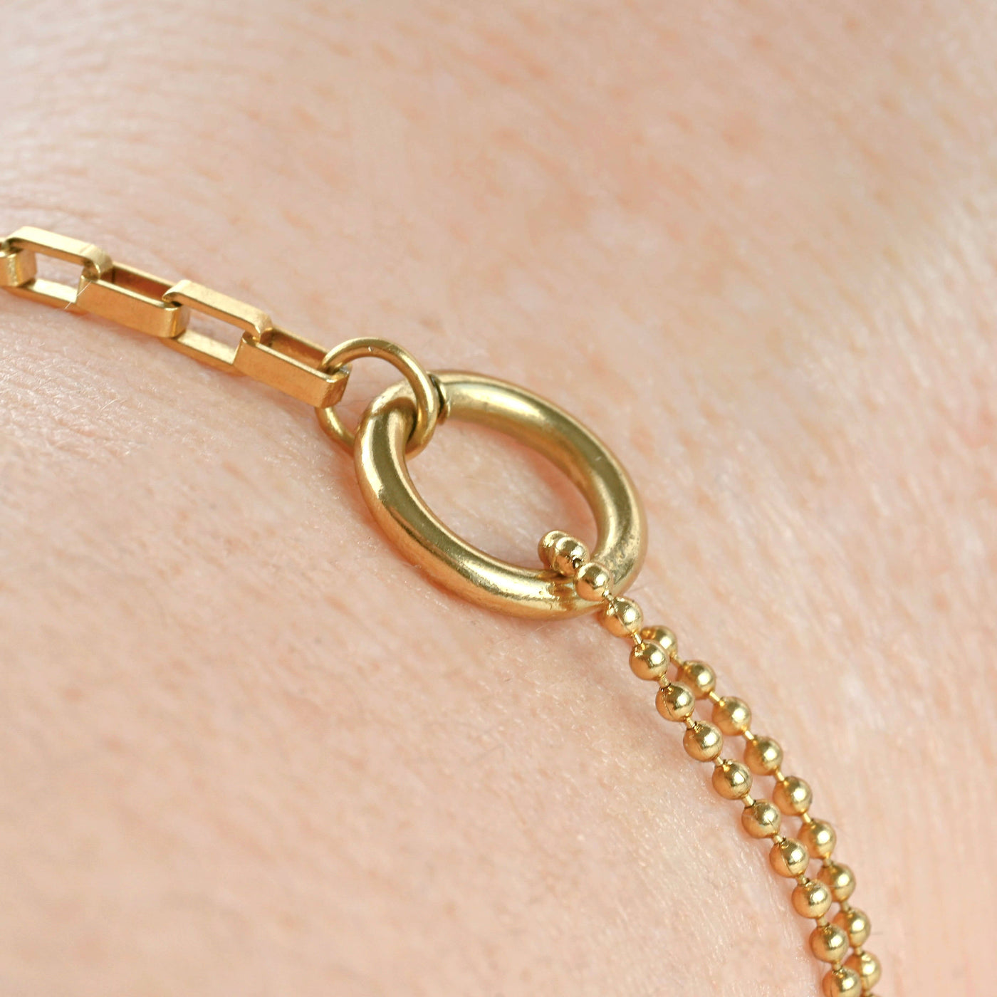 Circle Link Bracelet, Waterproof Mixed Chain Bracelet