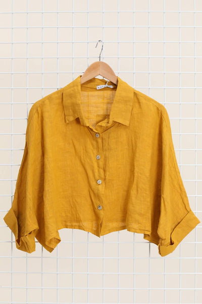 Boxy Linen Button Up