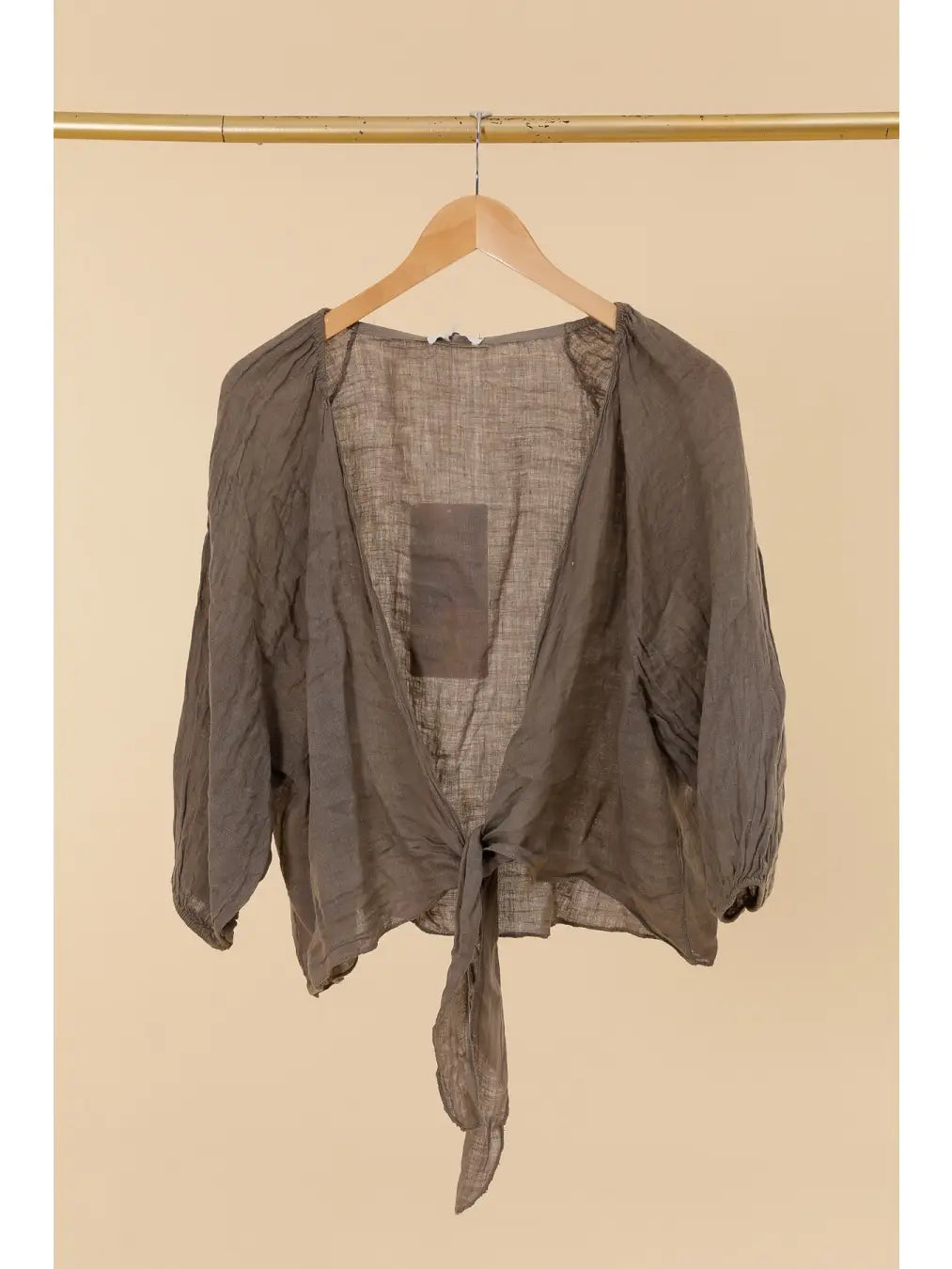 Tie Wrap Linen Top
