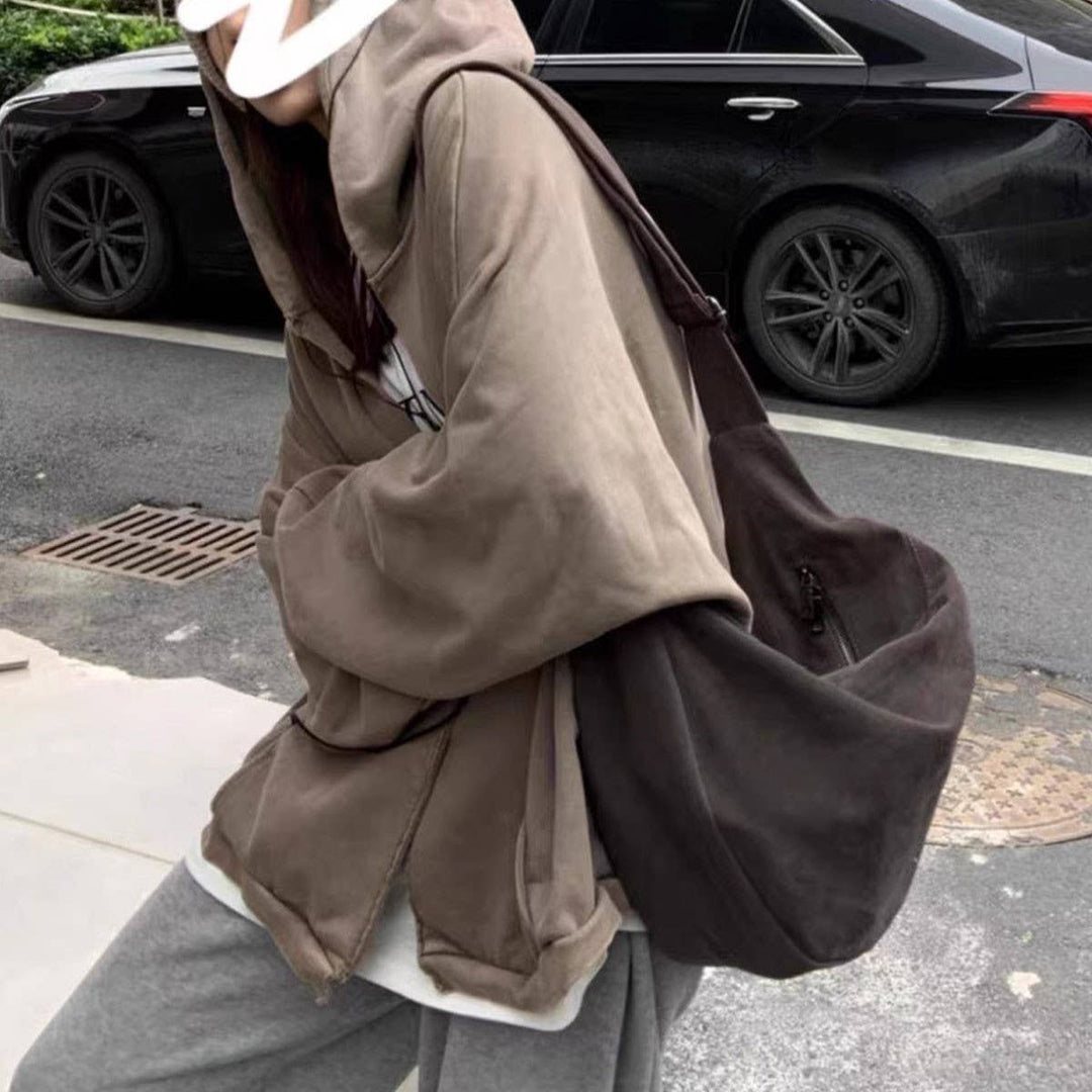 Canvas Dumpling Crossbody Bag