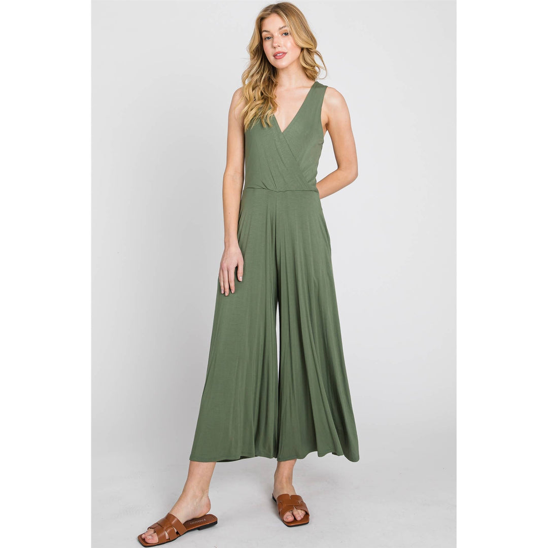 Sleeveless Wide Leg Jumpsuit