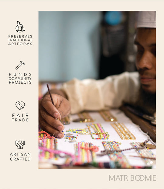 Rajani Crescent Mother of Pearl Hoop Earrings