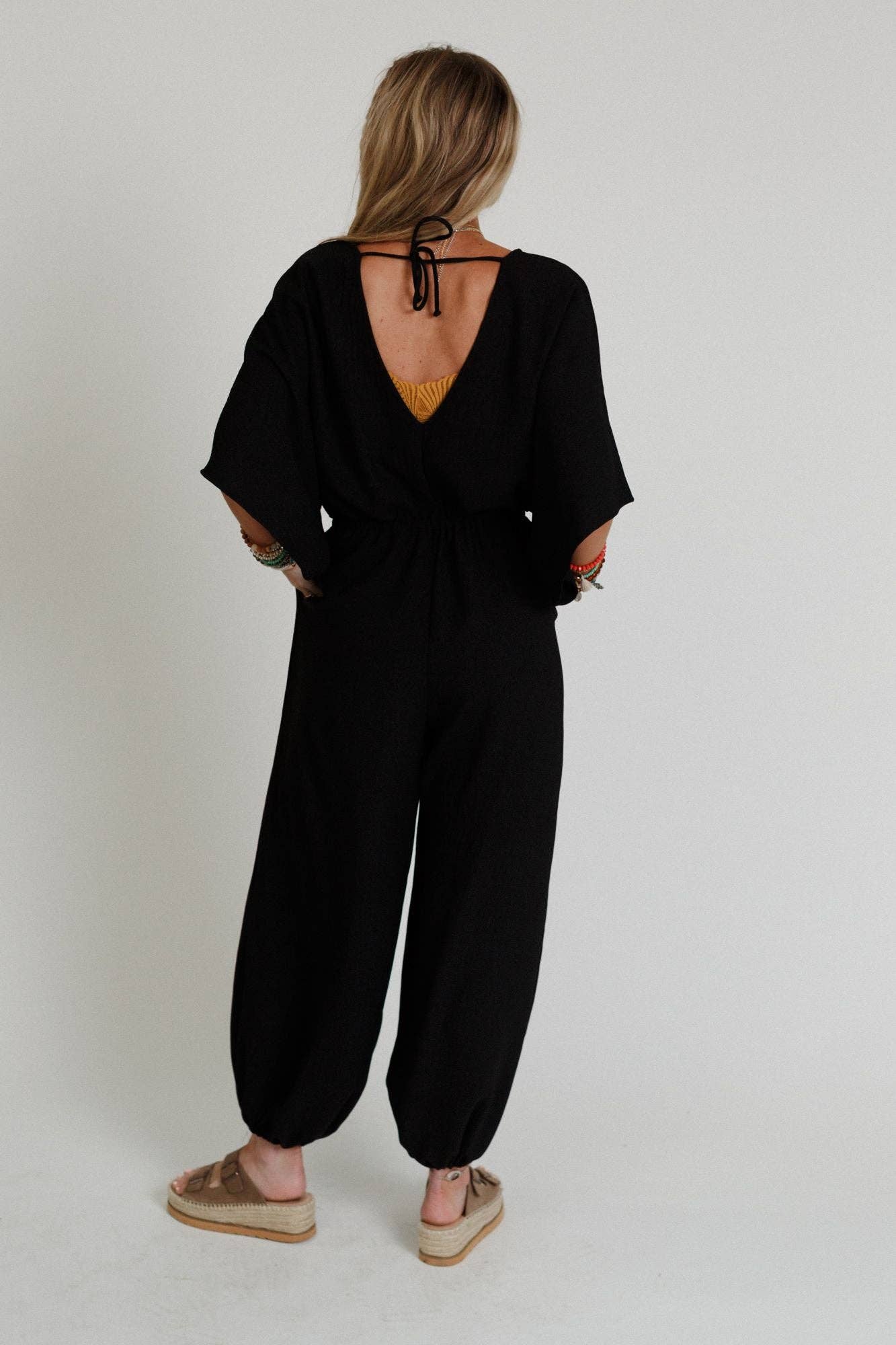 New Love Relaxed Drawstring Jumpsuit