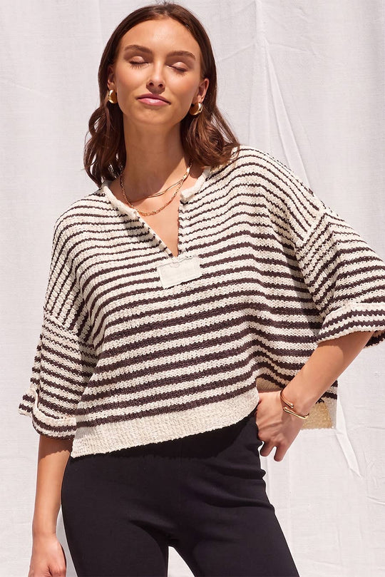 Lightweight Striped Slouchy Sweater