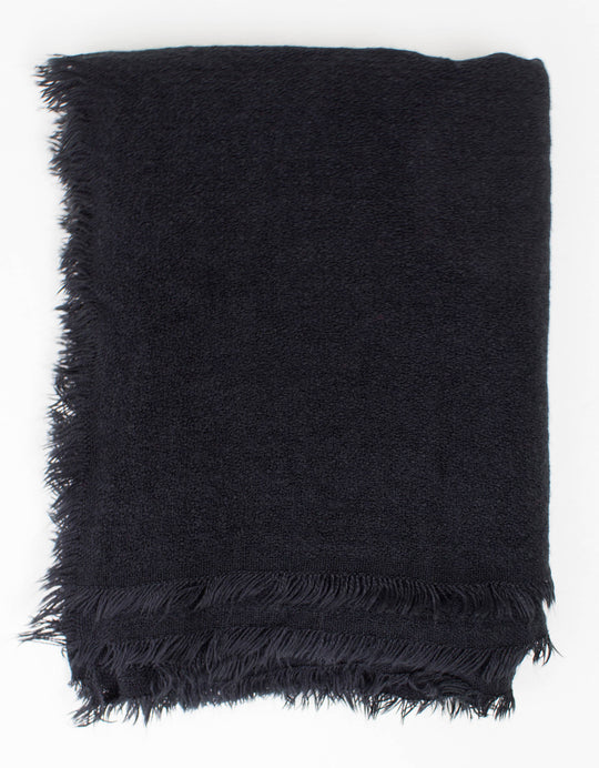 Solid Cashmere Blend Woven Blanket Scarf