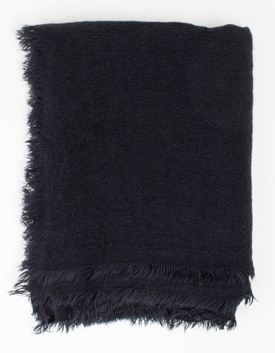 Solid Cashmere Blend Woven Blanket Scarf