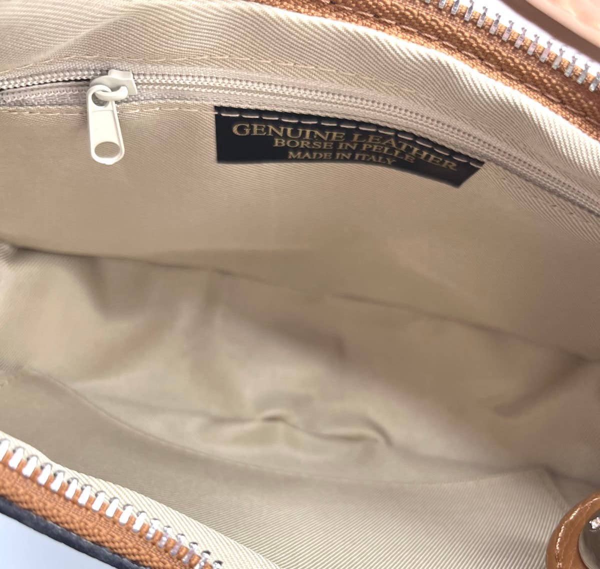 Two Tone Crescent Shoulder Bag