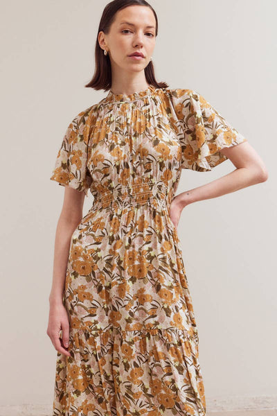 Raglan Sleeve Maxi Tiered Dress