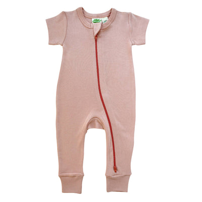 Essential Basics '2-Way' Zip Romper - Short Sleeve