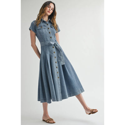 Denim Button Down Shirt Dress