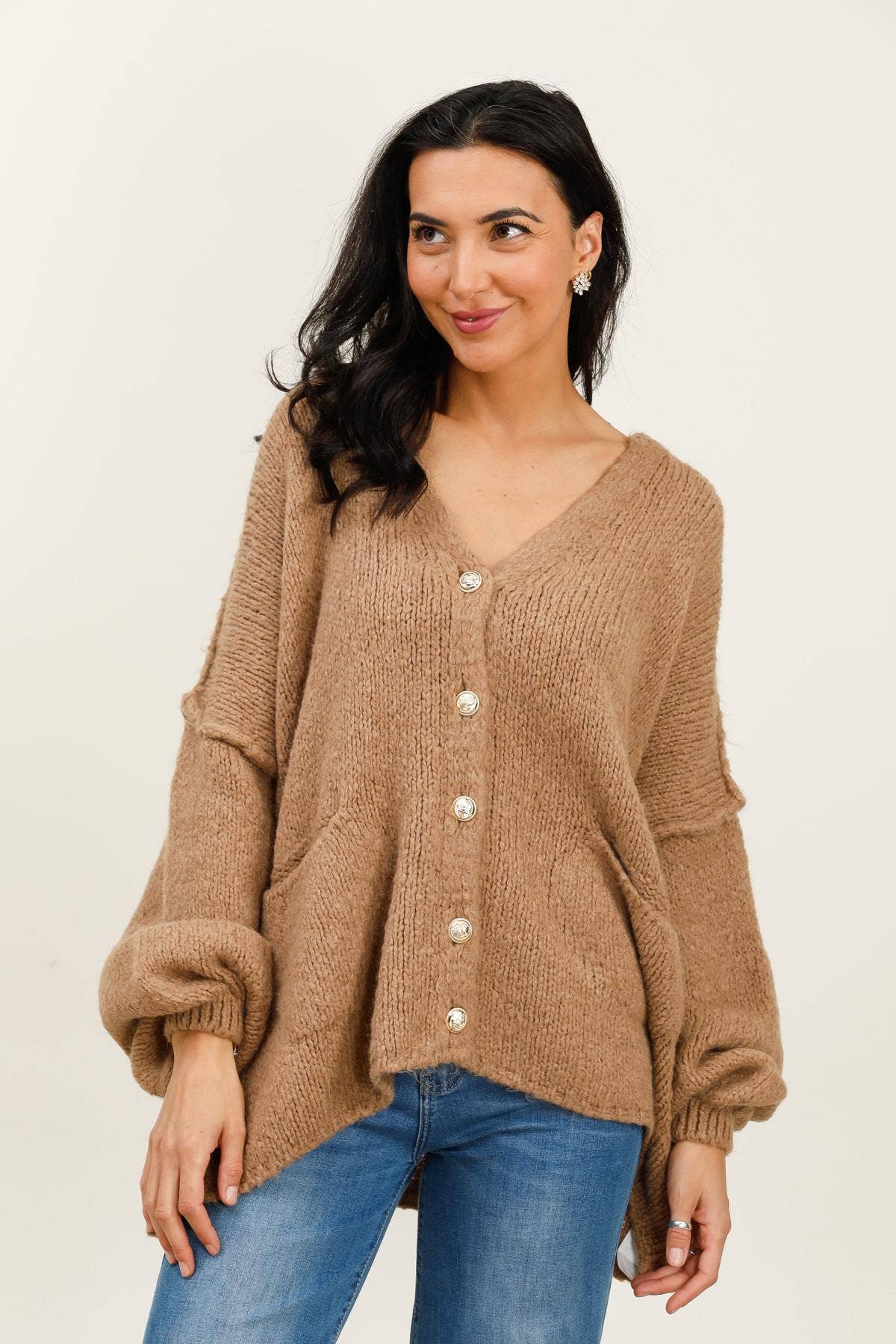 Oversized Button Up Cardigan