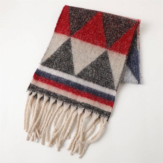Triangle Fringe Winter Scarf