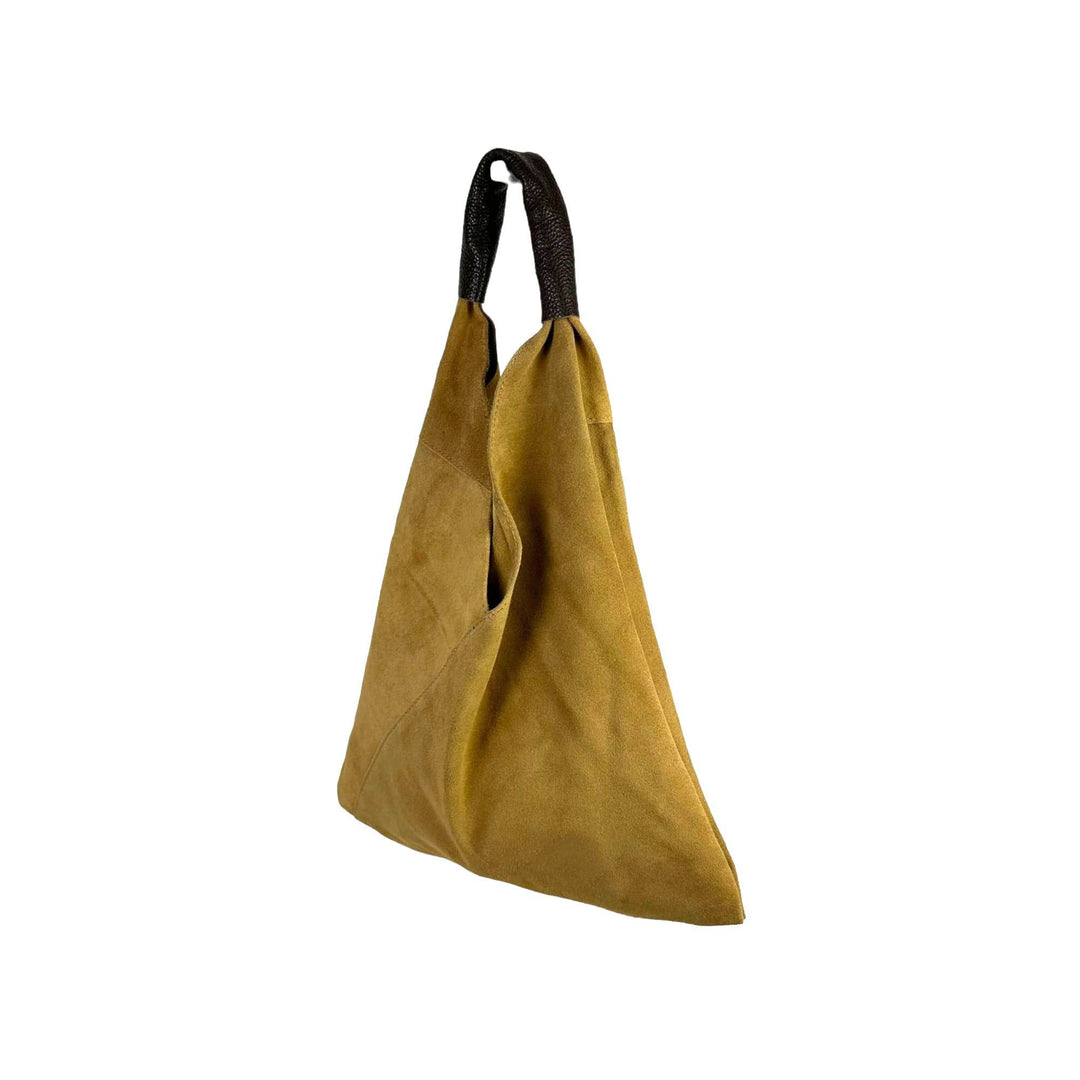 Suede Leather Shoulder Bag with Coin Purse
