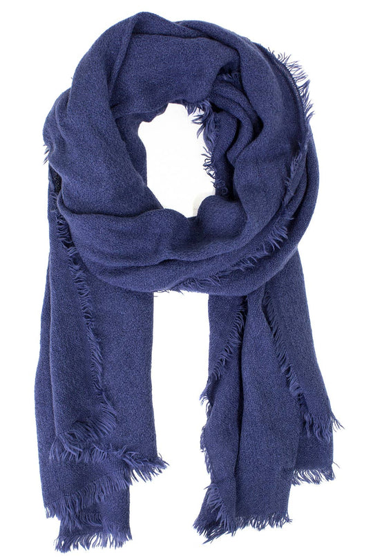 Solid Cashmere Blend Woven Blanket Scarf
