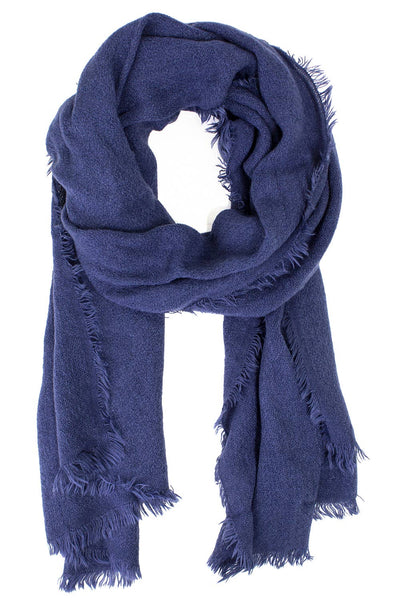 Solid Cashmere Blend Woven Blanket Scarf