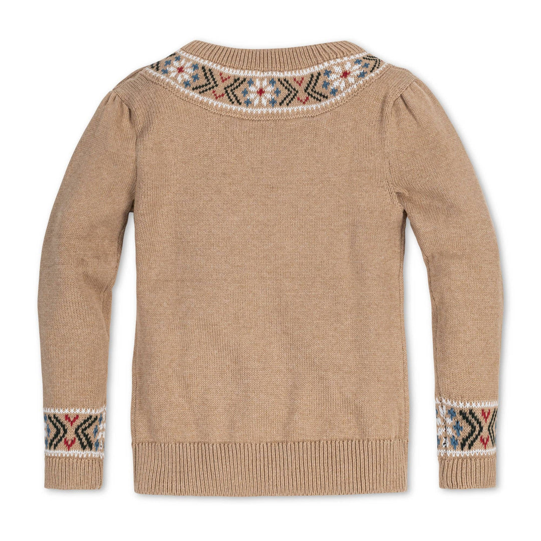 Organic Intarsia Trim Sweater