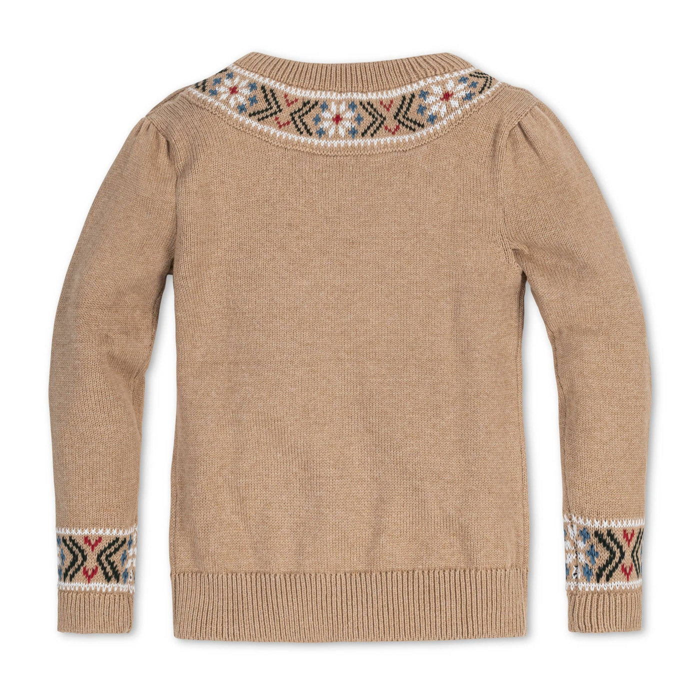 Organic Intarsia Trim Sweater