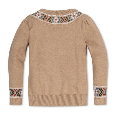 Organic Intarsia Trim Sweater