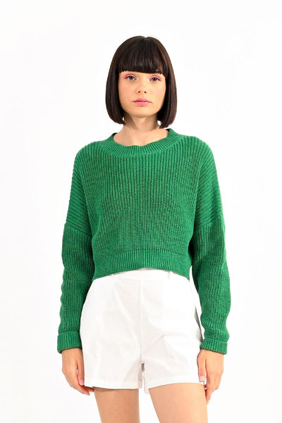 Lili Sidonio Molly Bracken Spring Green Cropped Sweater - Simple Good