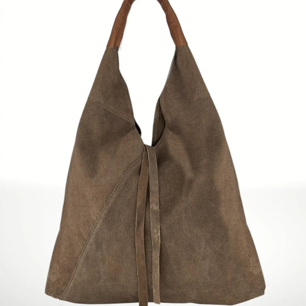 Dema Suede Shoulder Bag With Coin Purse