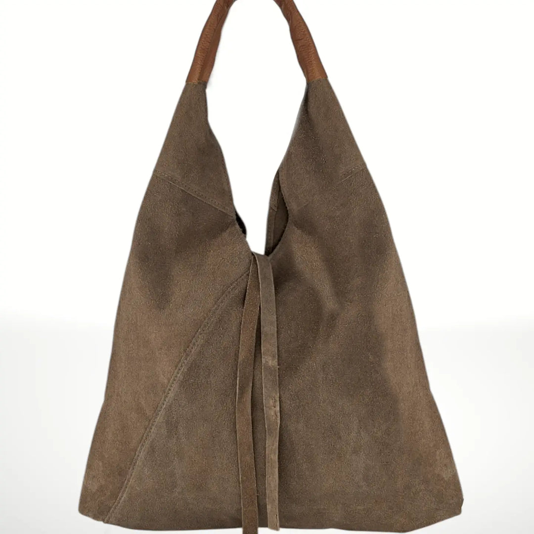 Dema Suede Shoulder Bag With Coin Purse