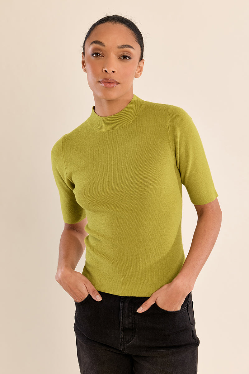 Olive Green Turtleneck Sweater