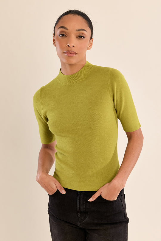 Olive Green Turtleneck Sweater