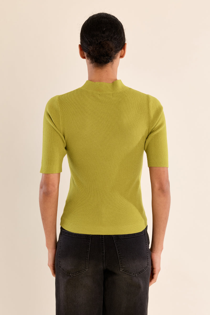 Olive Green Turtleneck Sweater