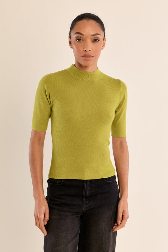 Olive Green Turtleneck Sweater