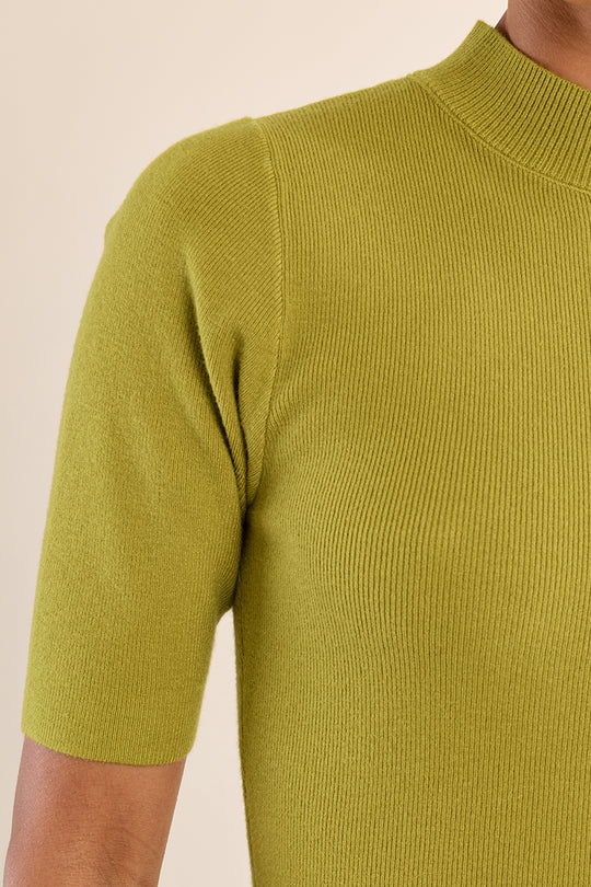 Olive Green Turtleneck Sweater
