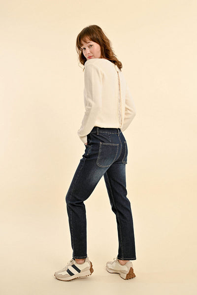 Denim Straight Leg Jeans