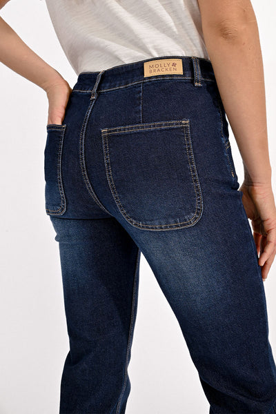 Denim Straight Leg Jeans