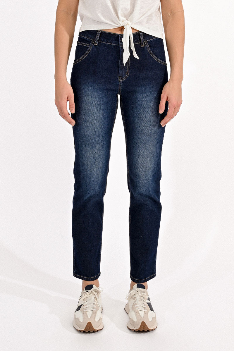 Denim Straight Leg Jeans