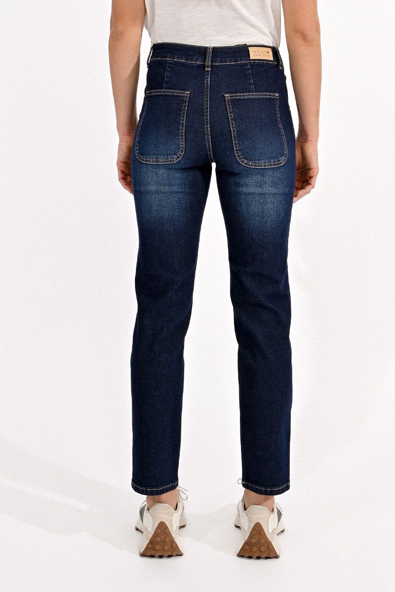 Denim Straight Leg Jeans