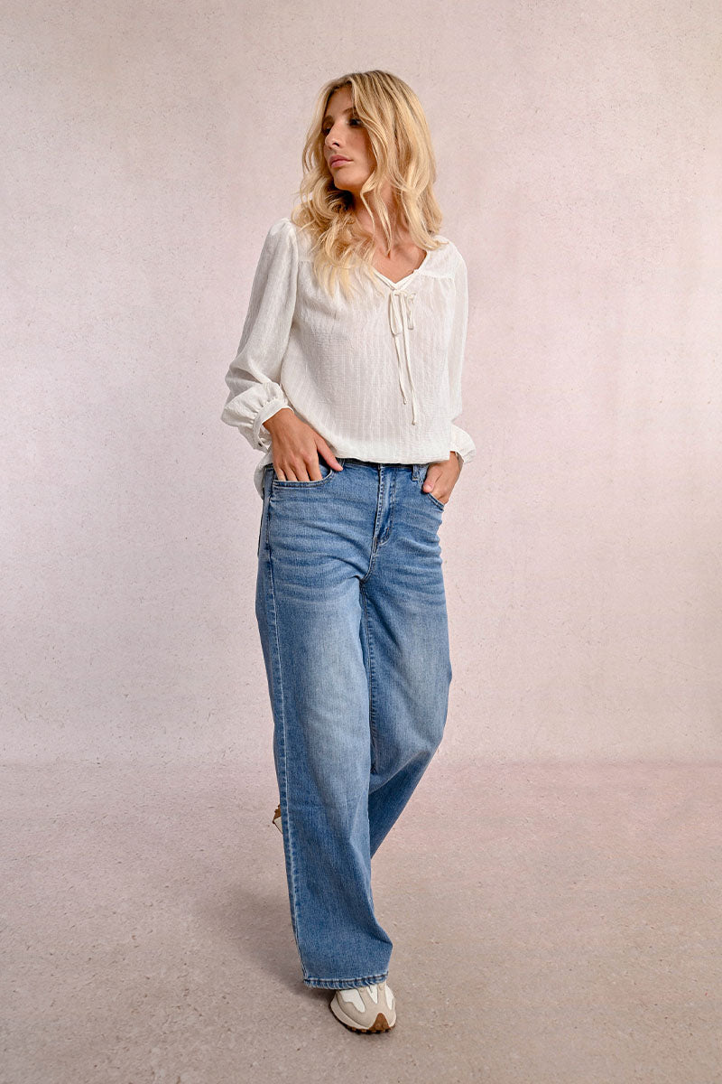 Light Wash Wide Leg Jeans